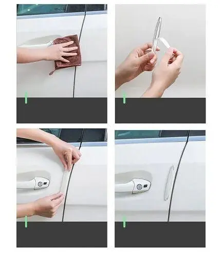 Комплект накладок для захисту дверей авто BASEUS Airbag Bumper Strip TPU 4 pcs (CRFZT-A02) - фото 4