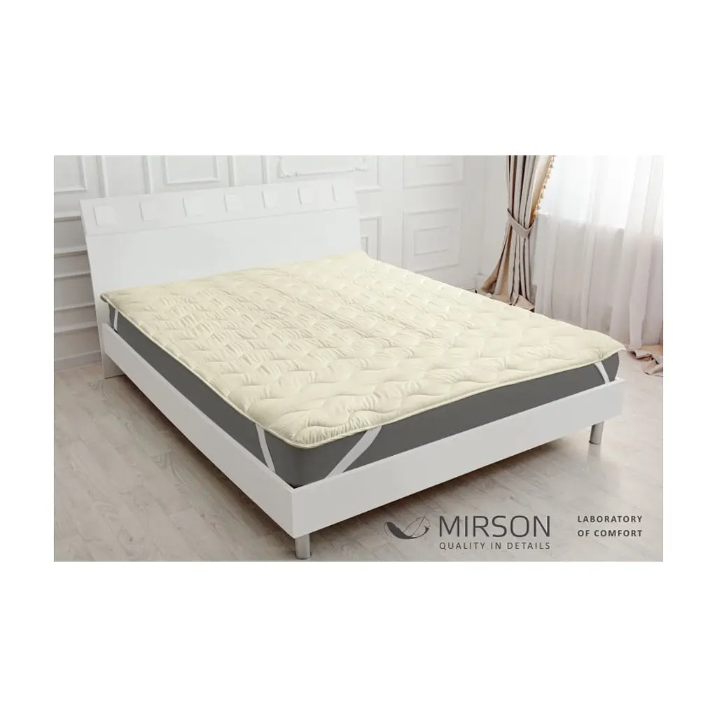Наматрацник MirSon Eco Light №1726 Silk Air-line на резинці по кутках Pink 160x200 см (2200002891127)