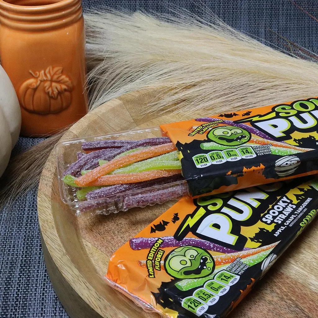 Кислі жувальні цукерки Sour Punch Halloween Spooky Straws 90 г - фото 7