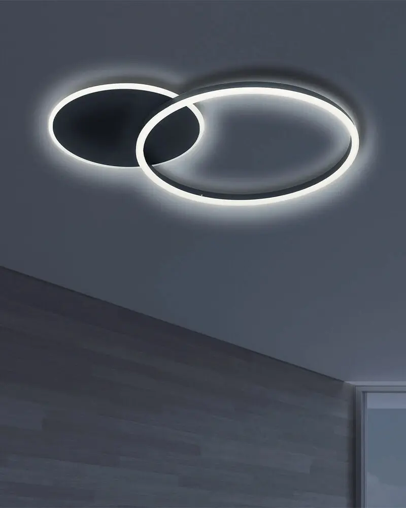 Люстра Goldlux 328229 Roman 2 Led 2x33W 4000K 2700Lm IP20 Черная - фото 2