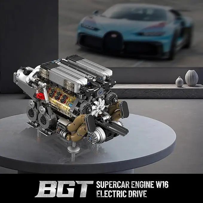 Конструктор двигун W16 від Mould King TECHNIC шестициліндровий для дітей та дорослих, 952 деталей - фото 6