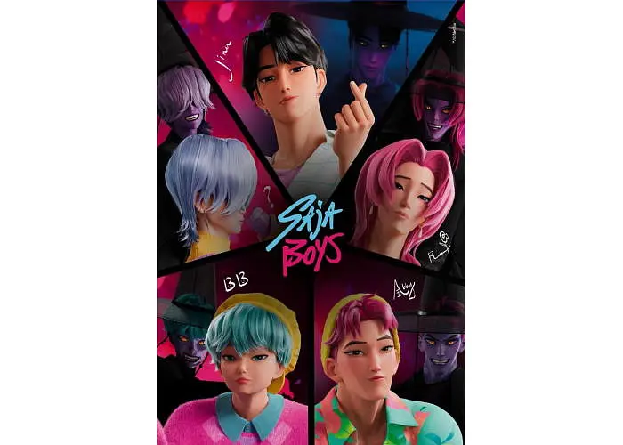 Пазл Clementoni Saja Boys - герої мультфільму K-Pop Мисливці на демонів, Netflix (Kpop Demon Hunters - Saja Boys Puzzle - 500 pcs.), 500 ел. (35625) - фото 2