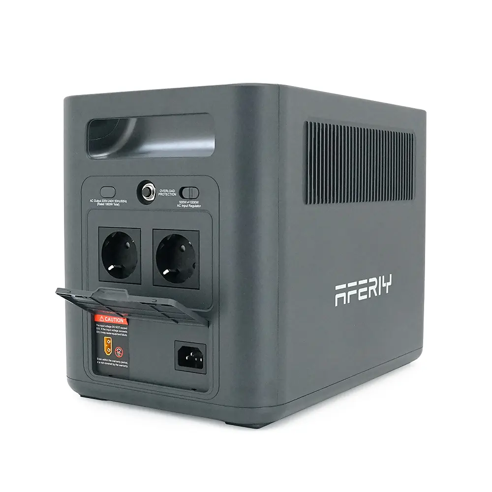 Портативная станция AFERIY AF-P180, LiFePO4 1024Втч. (max1800)Вт, XT60 MPPT 11.5-50В-20А(500W), 4xAC 220v. LED. 2-USB-A 18W , 2xType-C PD20+140Вт, DC+прикуриватель12В/10А, 100% заряд - 1,5 часа, 350*220*263 мм, 11.6kg - фото 4