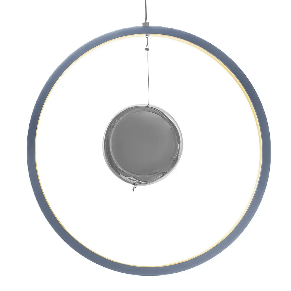 Світильник стельовий Brille підвісний світлодіодний для спальні BR-941S/18W LED GY/CH - фото 2