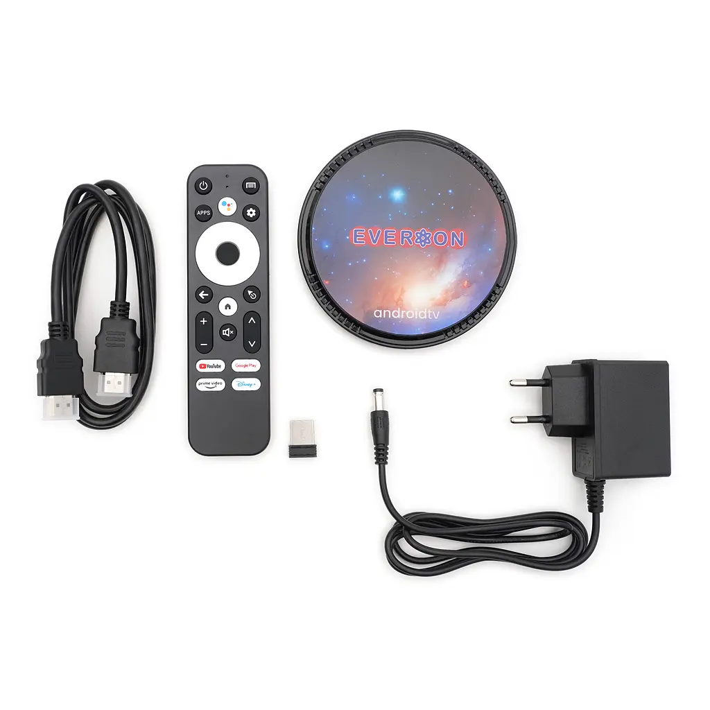Смарт ТВ приставка Everon W2 ATV 4/64Gb Amlogic S905W2 Android TV 11, медіаплеєр 4K HDR та пульт аеромишка з гіроскопом та мікрофоном, налаштування у подарунок, YouTube та фільми без реклами - фото 8