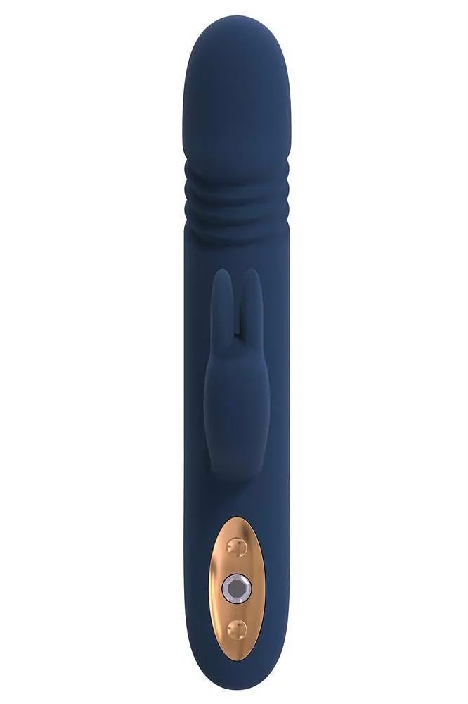 Вібратор-кролик Dreamtoys Goddess Collection Zephyros 23 см синій - фото 3
