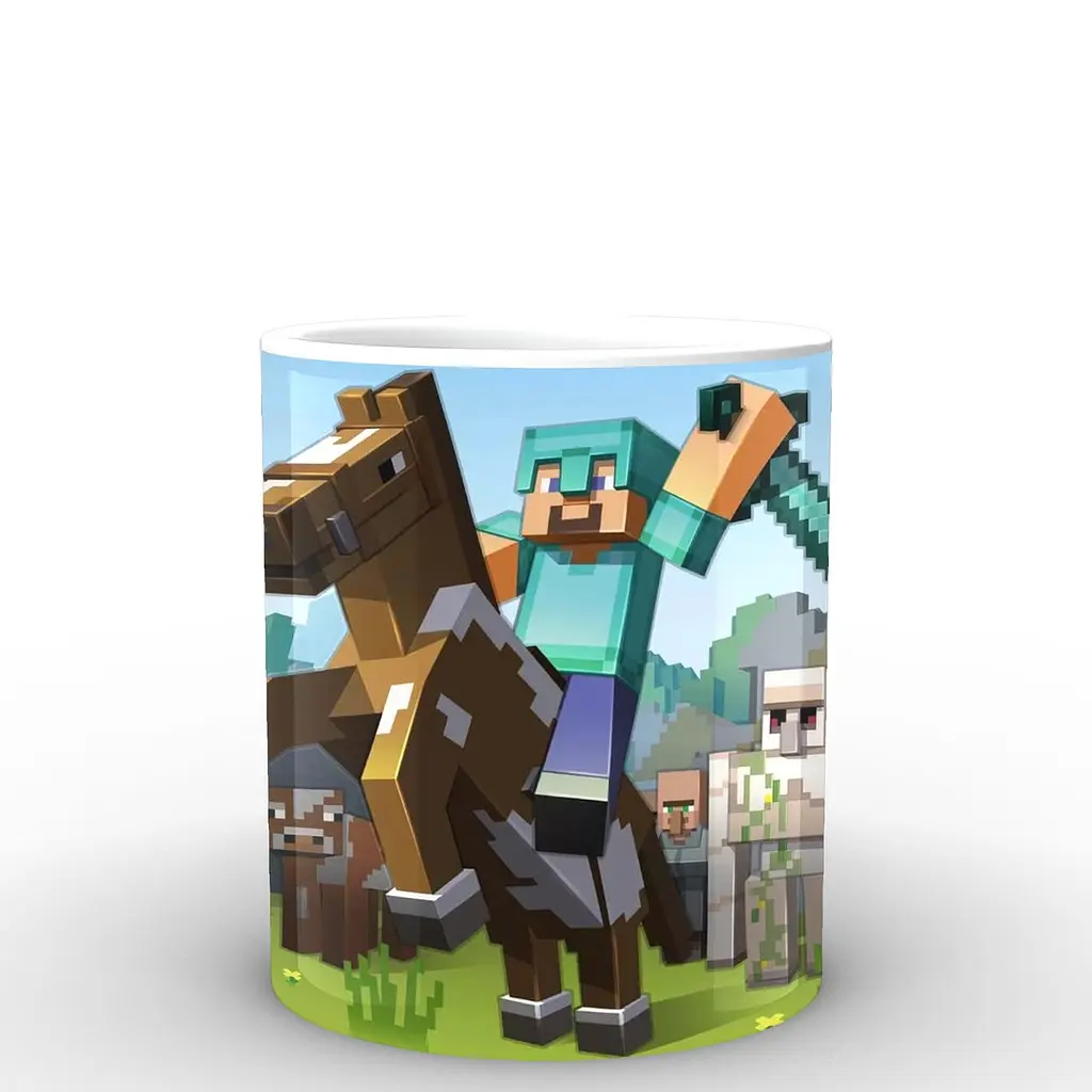 Кружка GeekLand Minecraft Майнкрафт Стив MС.02.028 330 мл синяя - фото 3