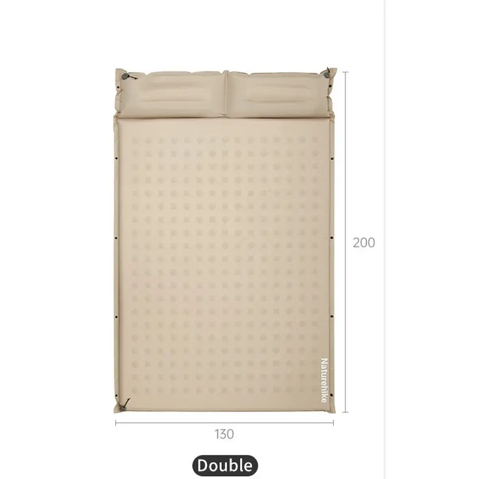 Коврик надувной с подушкой двухместный Naturehike CNK2550WS025, 60 мм, зеленый - фото 8