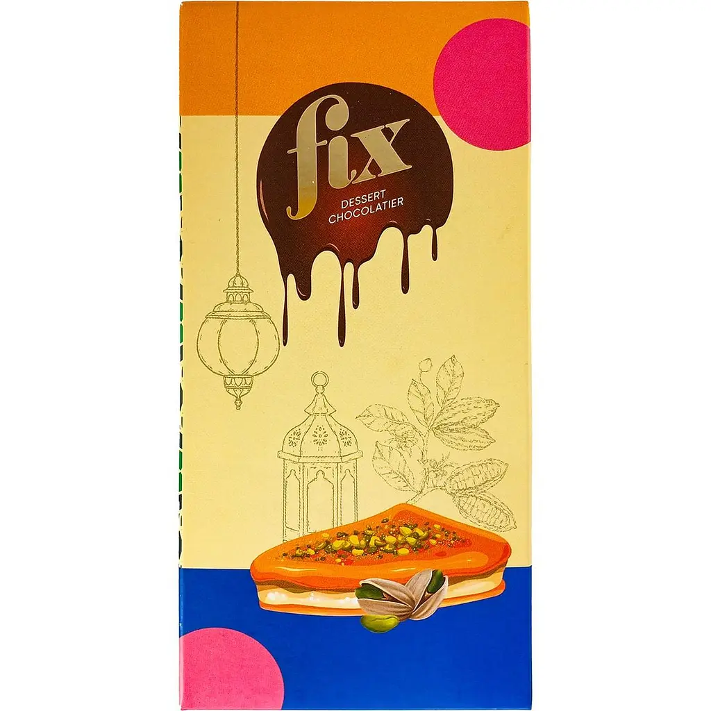 Шоколад Дубайський Fix Dessert Chocolatier з фісташкою 200 г.
