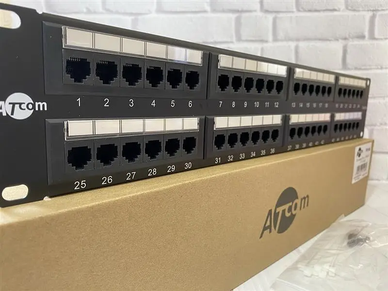 Патч-панель ATcom P5148 19" 48хRJ-45 UTP 2U cat.5е - фото 4