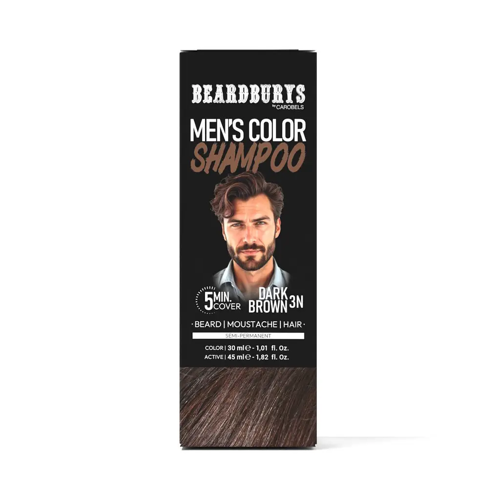 Шампунь камуфлюючий Beardburys Men's Color Shampoo Dark Brown 3N темно-коричневий - фото 2