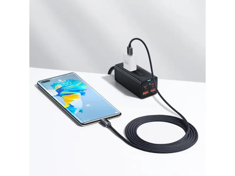 Кабель USB Type-C BASEUS Crystal Shine Series Fast Charging Data Cable USB to Type-C 100W 1.2m Black (CAJY000401) - фото 6