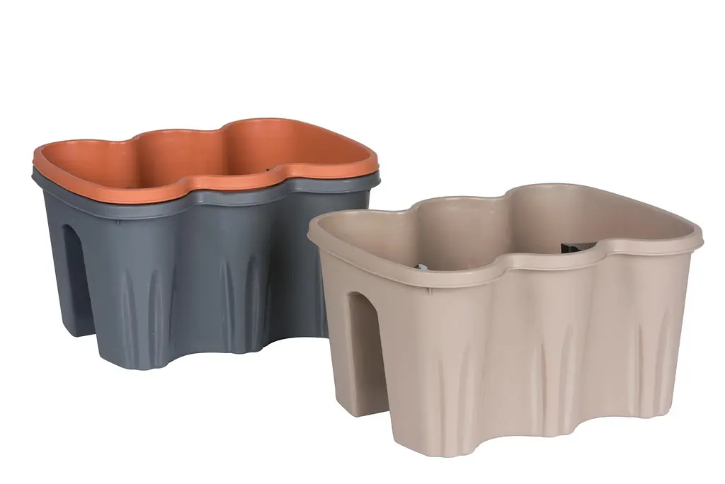 Горщик для квітів Kinzo Garden Балконний 29x38x20 см в асортименті - фото 2