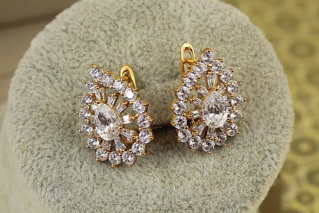 Сережки Xuping Jewelry Легіон 2 см золотисті - фото 3