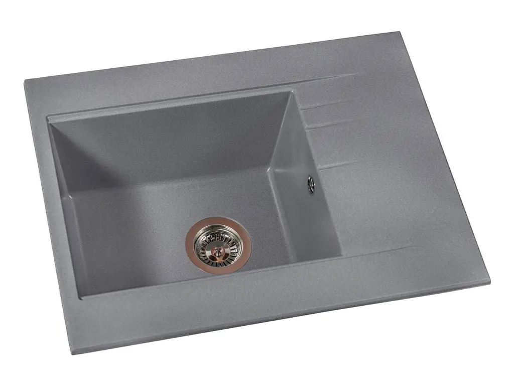 Кухонна мийка Miraggio BODRUM 650 gray (0000008) Граніт, Врізна, Сірий - фото 3