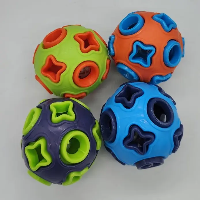 Великий двоколірний м'яч, що світиться Bonny four-corner flash ball, Помаранчевий - фото 3