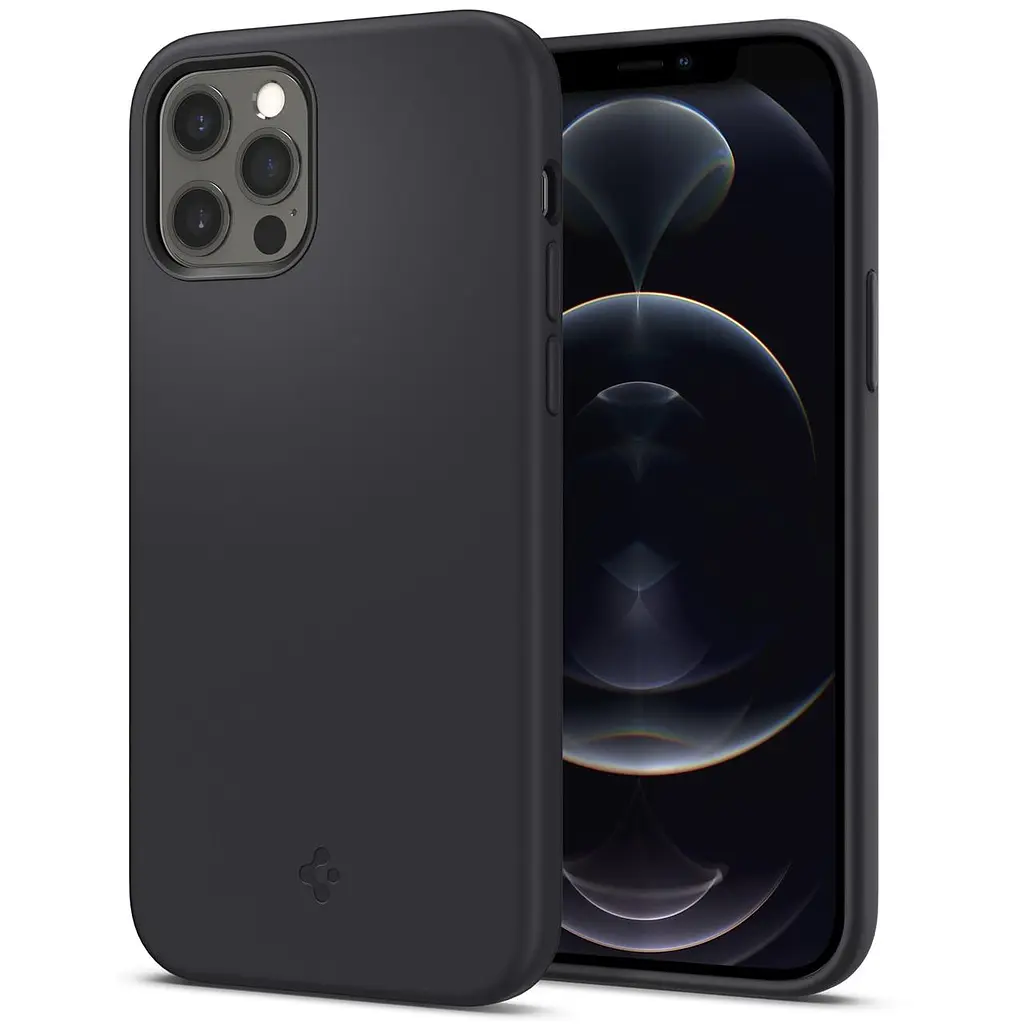 Чохол протиударний силіконовий Spigen Silicone Fit для iPhone 12/12 Pro (6.1") Black - фото 2