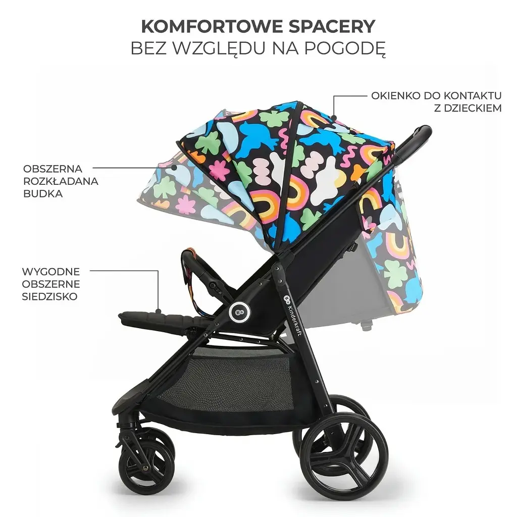 Прогулянкова коляска Kinderkraft Grande Plus, Grey (4443) - фото 5