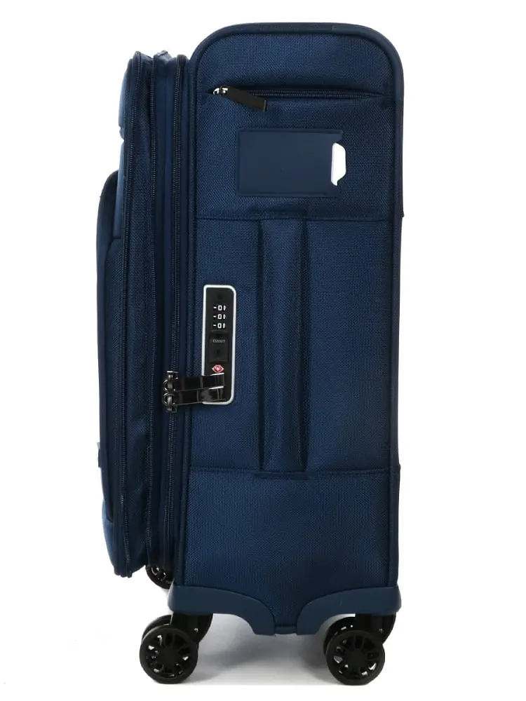 Валіза маленька Airtex 829 поліестер TSA замок USB-порт Темно-синій - фото 6