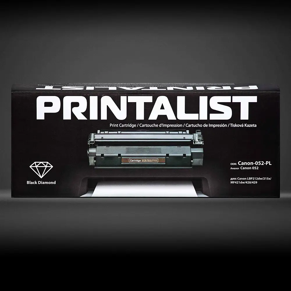 Картридж тон. PRINTALIST для Canon LBP212dw/215x/MF421dw/428/429 аналог Canon 052 Black ( 3100 ст.) (Canon-052-PL) - фото 4