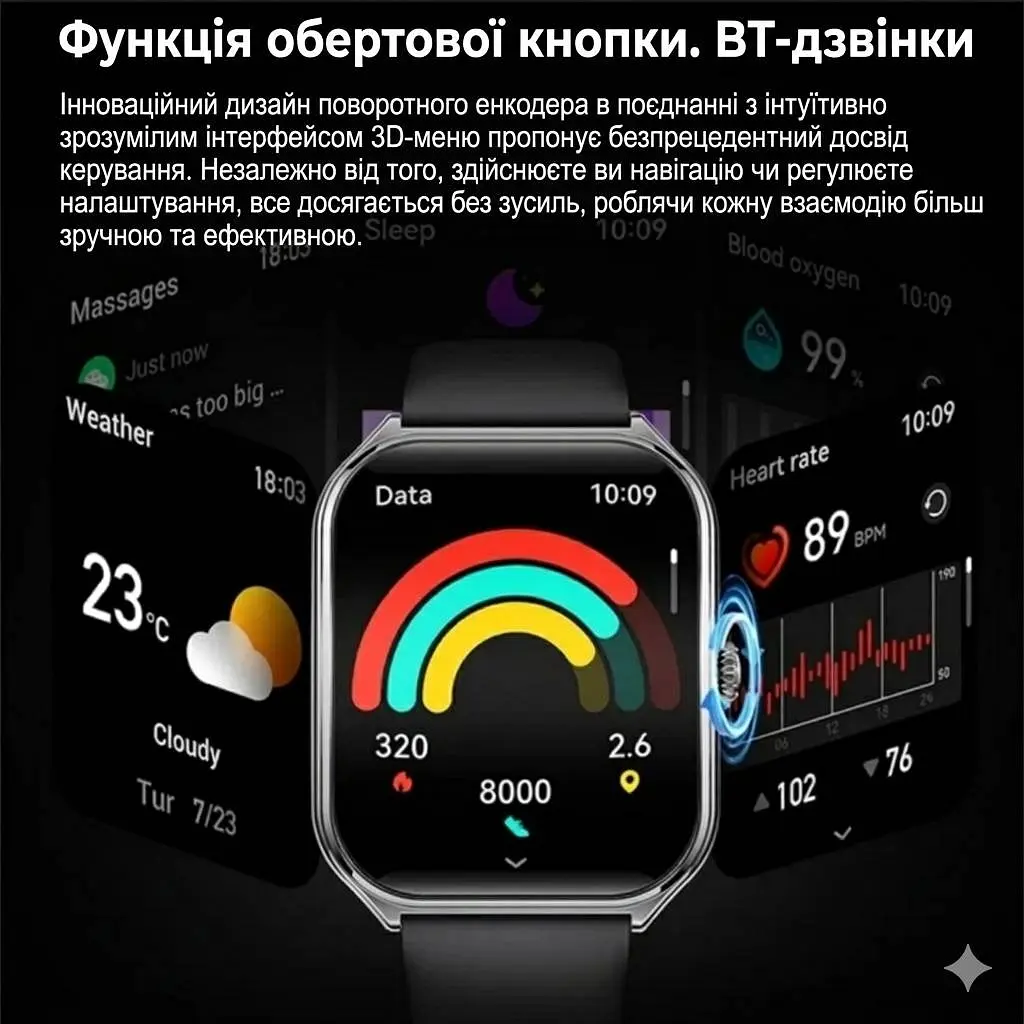 Смарт-годинник Lemfo FitCloudPro MT61s AMOLED Black (FCP000MT61SB) - фото 7