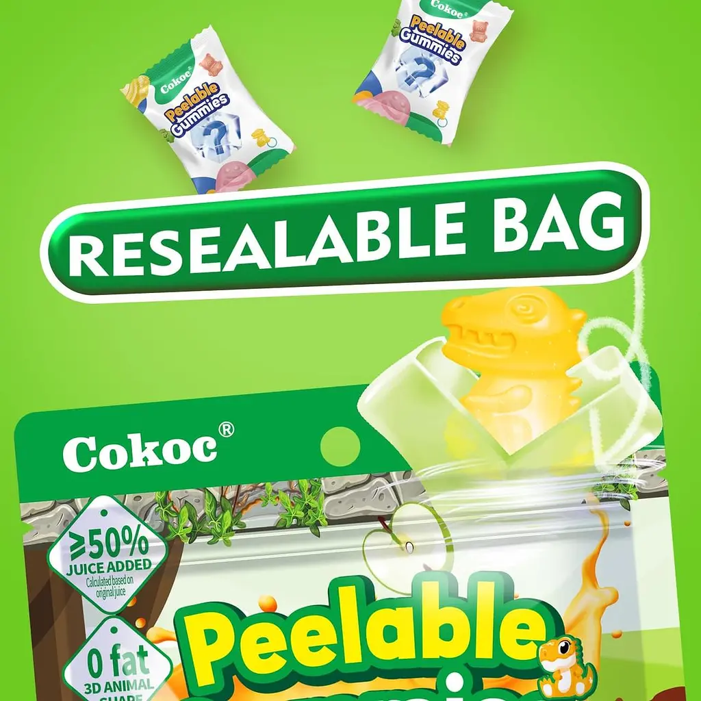Цукерки желейні Cokoc Peelable Soft Candy Gummies Mystery Cube 60г - фото 6