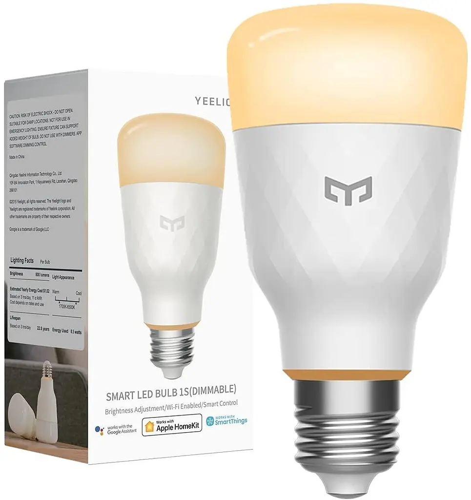 Лампочка розумна Xiaomi Yeelight Smart LED Bulb 1s Warm White E27 керована по Wi-Fi - фото 3