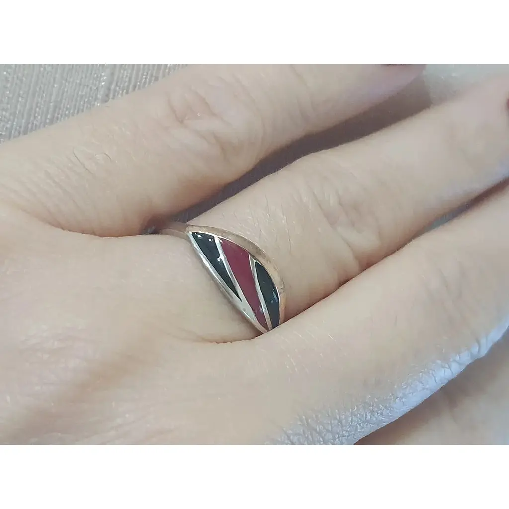 Серебряное кольцо Полина с эмалью и позолотой. ЛУИЗА 18 - фото 2