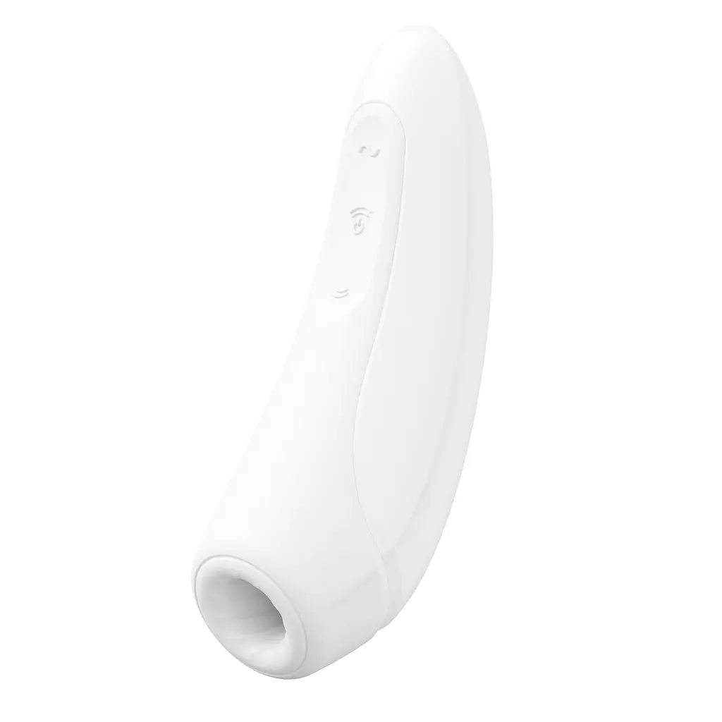Стимулятор Satisfyer Curvy 1+ Вакуумно-волновой с возможностью управления через приложение, 13.5х4.3 см белый - фото 5
