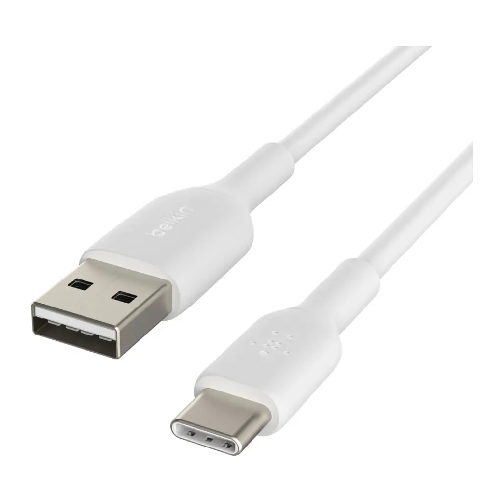 Дата кабель USB 2.0 AM to USB-C 1.0m PVC white Belkin (CAB001BT1MWH) - фото 3