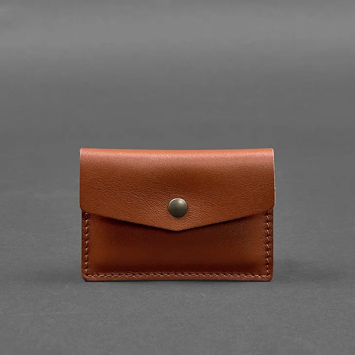 Кожаный кард-кейс 9.0 светло-коричневый краст - фото 6