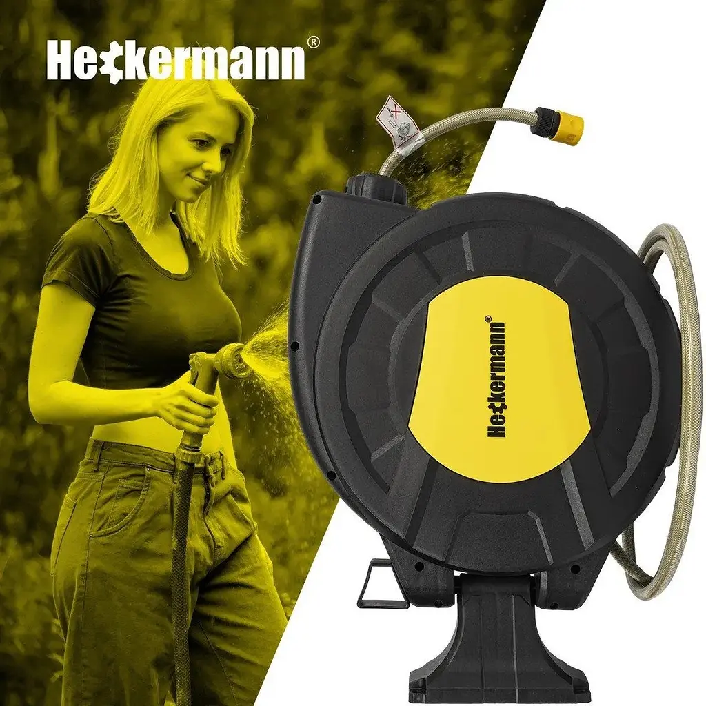 Катушка со шлангом Heckermann ZYW011-S28 автоматическая 28 м - фото 9