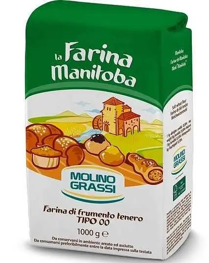 Борошно Molino Grassi La Farina Manitoba Tipo 00 з м'яких сортів пшениці 1 кг