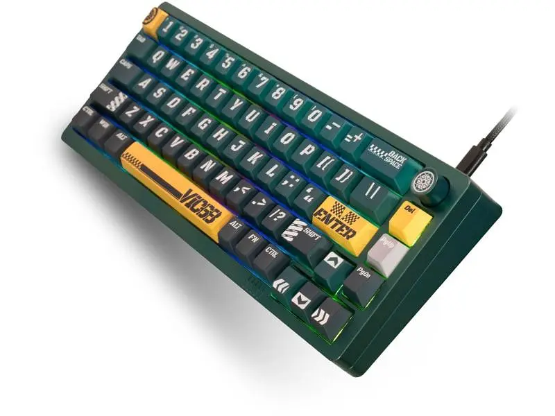 Клавіатура Thunderobot VIC68 TTC Ultra King Magnetic Parrot Green (6932066320188) - фото 2