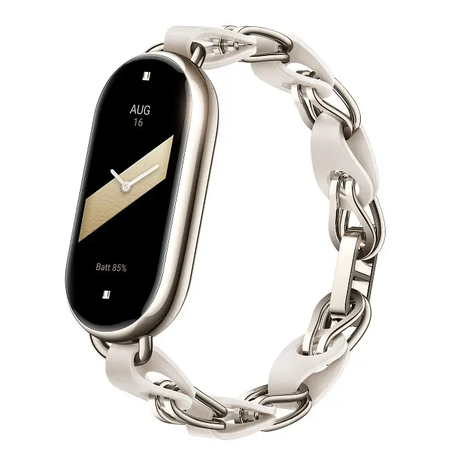 Ремешок для фитнес-браслета Xiaomi Smart Band 8 цепочка для браслета белая M2254AS1 - фото 3