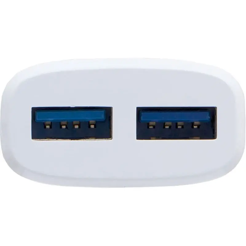 Сетевое зарядное устройство INKAX CD-11 Travel charger + Type-C cable 2USB 2.4A White - фото 3