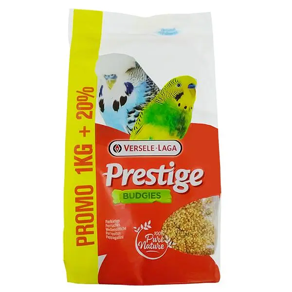 Корм для хвилястих папуг Versele-Laga Prestige Вudgies Верселе-Лага Престиж зернова суміш 1 кг + 200 г (219089)