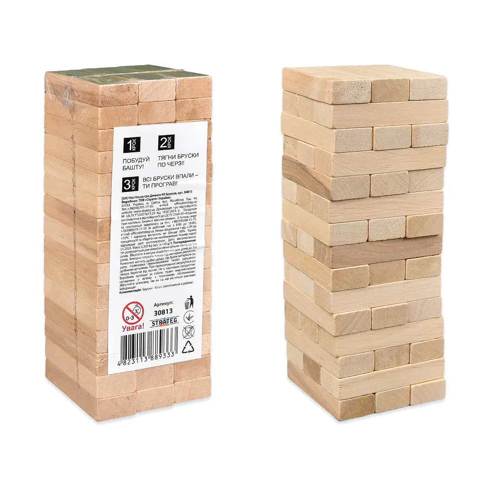 Настільна гра Strateg Джанга 30813 45 брусків - фото 2