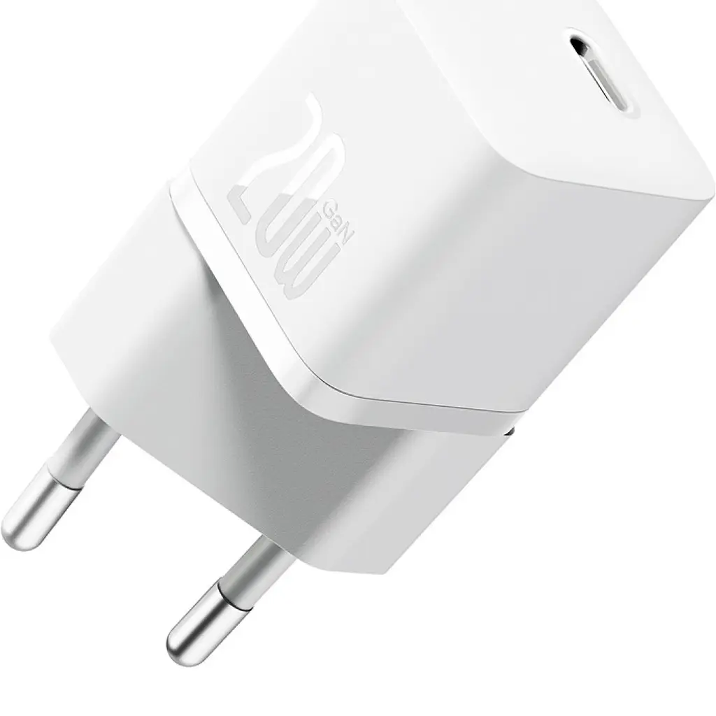 Мережевий зарядний пристрій Baseus GaN5 Mini 20W + Cable USB-C - USB-C White [P10110900213-01] [122544] - фото 2