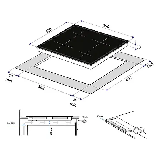 Варильна поверхня Minola MI 60420 GBL Rustic - фото 3