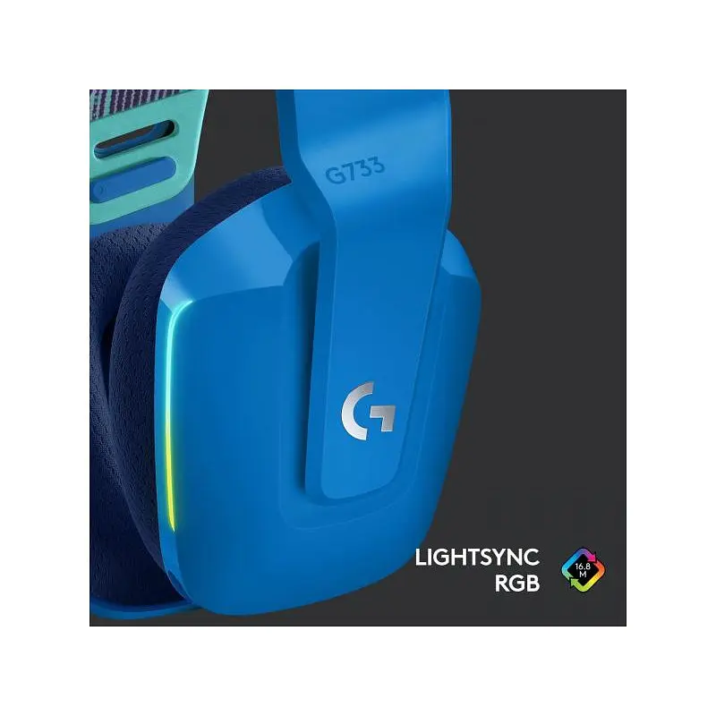 Комп'ютерна гарнітура Logitech Lightspeed Wireless RGB Gaming Headset G733 Blue (981-000943) - фото 9
