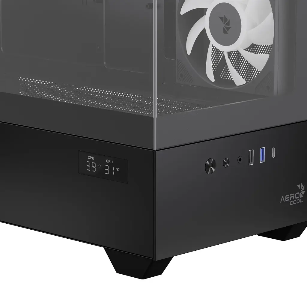Корпус для ПК AeroCool P300D Digi-G-BK-v1 Black (ACCS-PN05033.11) - фото 6
