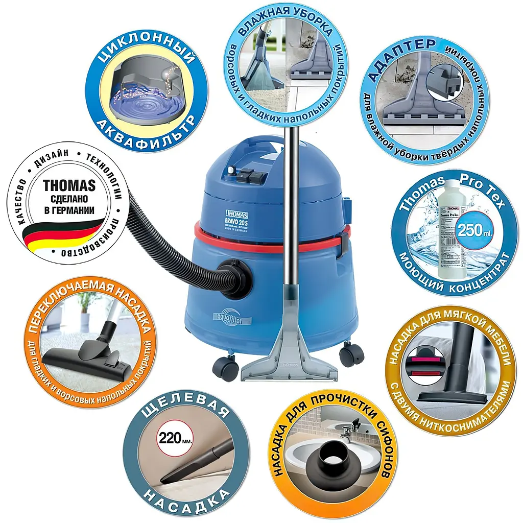Миючий пилосос Thomas BRAVO 20 S Aquafilter (788076) [71261] - фото 5