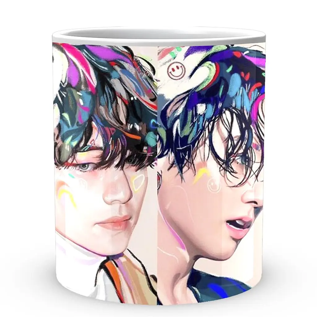 Кухоль GeekLand Bangtan Boys BTS Малюнок Яскраве волосся Army CP 04.481.300 330 мл білий - фото 2