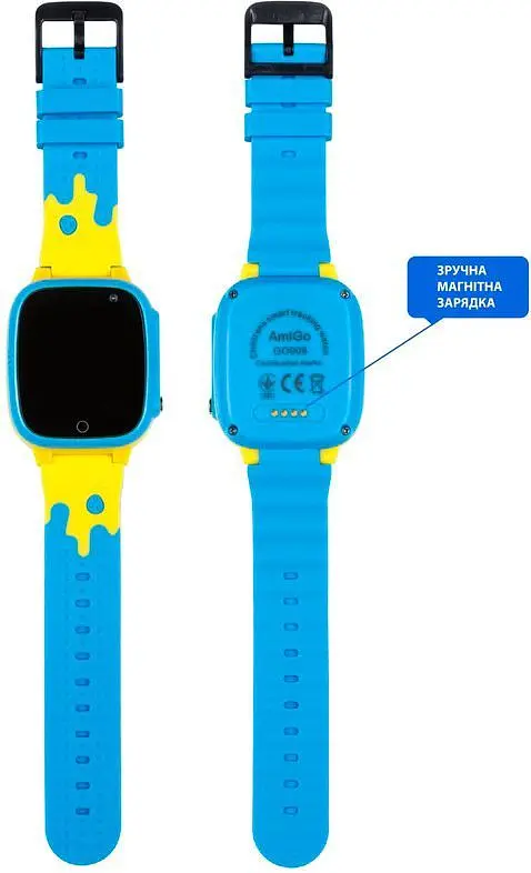 Дитячий смарт-годинник AmiGo Glory GO008 Blue-Yellow [81815] - фото 6