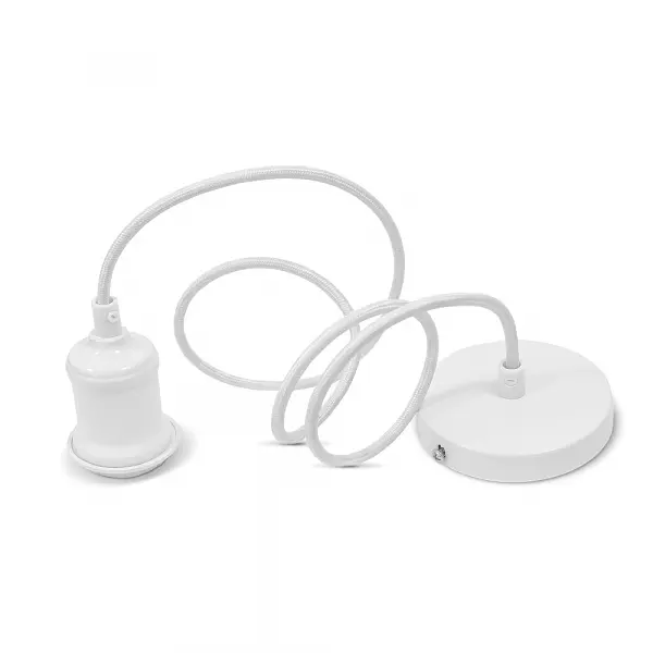 Світильник підвісний декоративний VIDEX VL-PD116IW Е27 1,1м Метал білий - фото 2