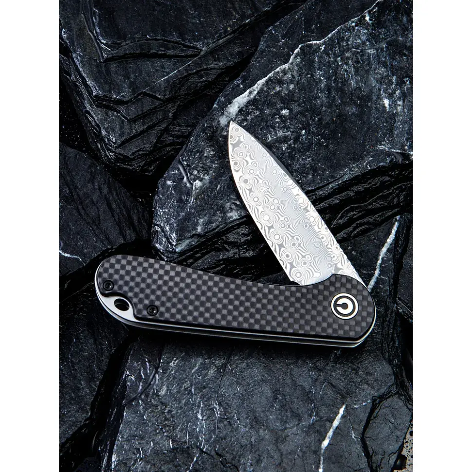 Ніж Civivi Elementum, Damascus, Carbon Fiber/G10 (C907DS) - фото 10