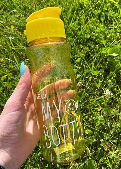Бутылка для воды и напитков My Bottle 600 мл дорожная пластиковая Желтая - фото 2