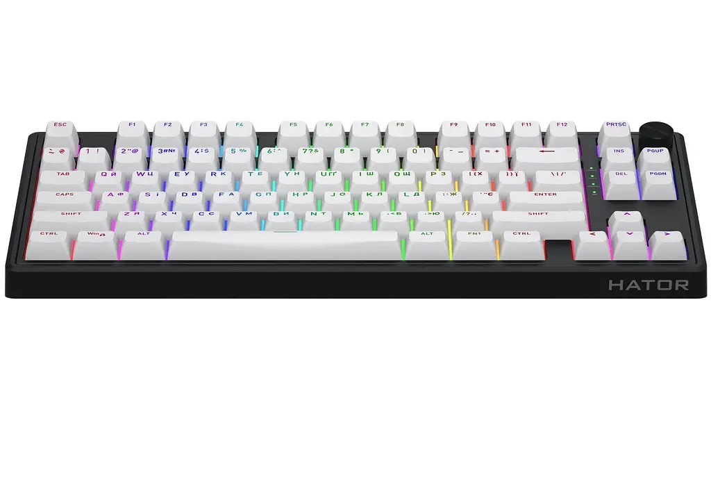 Клавиатура игровая механическая HATOR HTK-3180-UA Wireless Skyfall 80 Black-White - фото 4