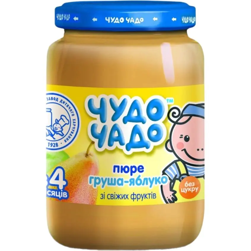 Пюре Чудо-Чадо Груша-яблуко без цукру 680 мл (4 шт. x 170 мл) - фото 2